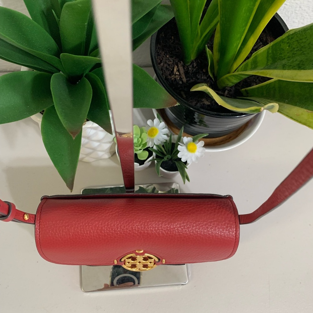 💕👜 TORY BURCH Crossbody Red Leather Bag - Picture 6 of 14